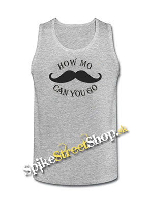MUSTACHE - How Mo Can You Go - Mens Vest Tank Top - šedé