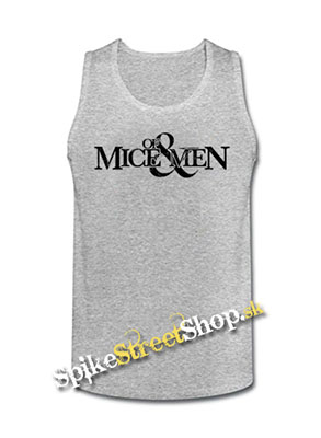OF MICE AND MEN - Logo - Mens Vest Tank Top - šedé