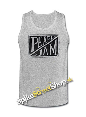 PEARL JAM - Logo - Mens Vest Tank Top - šedé