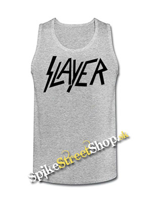 SLAYER - Logo - Mens Vest Tank Top - šedé