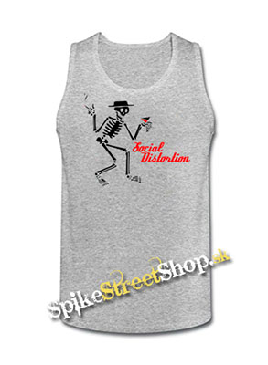 SOCIAL DISTORION - Mens Vest Tank Top - šedé