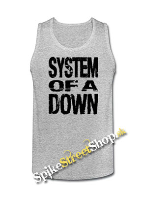 SYSTEM OF A DOWN - Logo - Mens Vest Tank Top - šedé