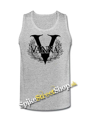 VANNA - Logo - Mens Vest Tank Top - šedé