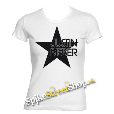 JUSTIN BIEBER - Star - biele dámske tričko