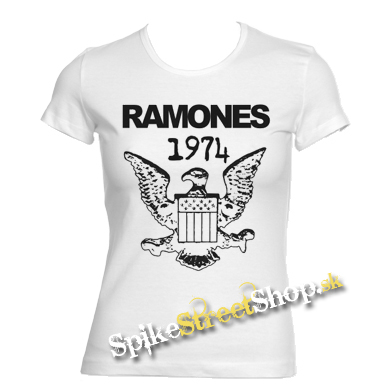 RAMONES - 1974 - biele dámske tričko
