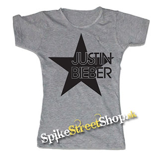 JUSTIN BIEBER - Star - šedé dámske tričko