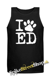 I LOVE ED SHEERAN - White Paw - Mens Vest Tank Top - čierne