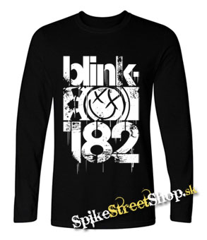 BLINK 182 - Three Bars - čierne pánske tričko s dlhými rukávmi