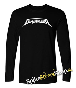 DIRKSCHNEIDER - Logo - čierne pánske tričko s dlhými rukávmi