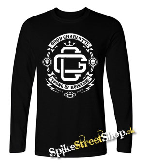 GOOD CHARLOTTE - Logo - čierne pánske tričko s dlhými rukávmi