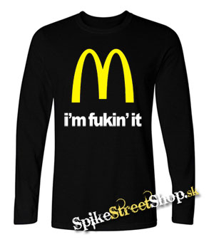 I'm FUCKIN' IT - čierne pánske tričko s dlhými rukávmi