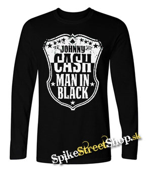 JOHNNY CASH - Man In Black - čierne pánske tričko s dlhými rukávmi