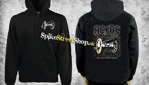 AC/DC - For Those About - čierna pánska mikina na zips