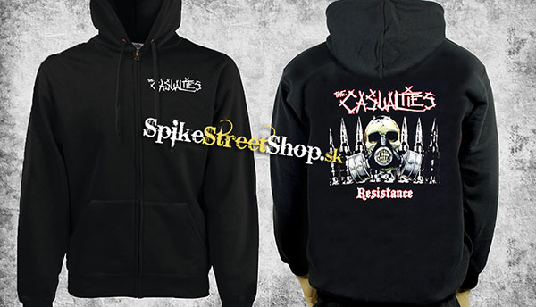 CASUALTIES - Resistance - čierna pánska mikina na zips