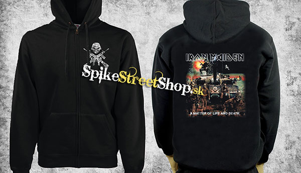 IRON MAIDEN - A Matter Of Life And Death - čierna pánska mikina na zips