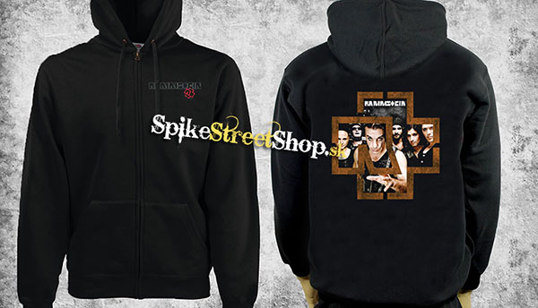 RAMMSTEIN - Logo Band - čierna pánska mikina na zips
