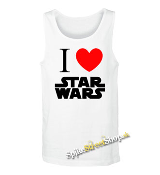 I LOVE STAR WARS - Mens Vest Tank Top - biele