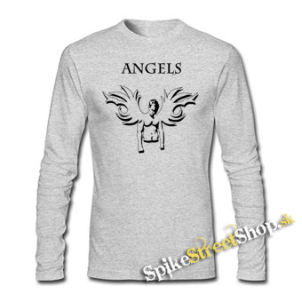 ROBBIE WILLIAMS - Angel - šedé pánske tričko s dlhými rukávmi