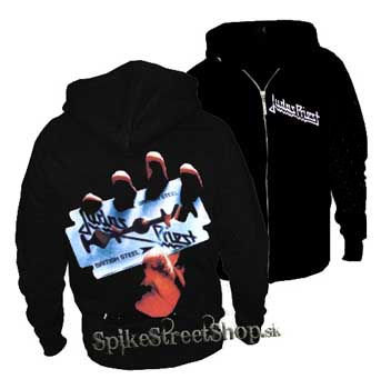 JUDAS PRIEST - British Steel - čierna pánska mikina na zips
