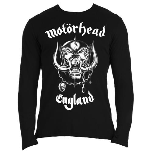 MOTORHEAD - England with Back Printing - čierne pánske tričko s dlhými rukávmi
