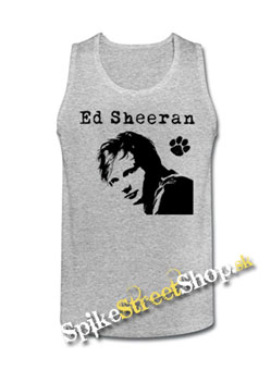 ED SHEERAN - Portrait - Mens Vest Tank Top - šedé