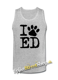 I LOVE ED SHEERAN - Mens Vest Tank Top - šedé