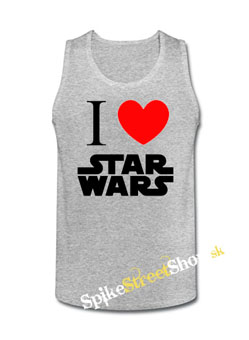 I LOVE STAR WARS - Mens Vest Tank Top - šedé