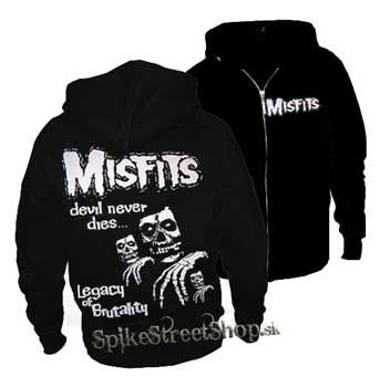 MISFITS - Legacy Of Brutality - čierna pánska mikina na zips