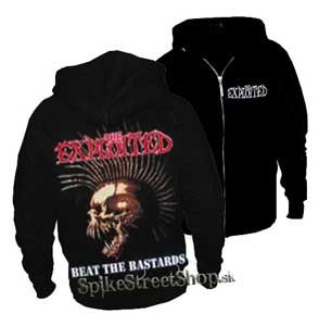 EXPLOITED - Beat The Bastards - čierna pánska mikina na zips