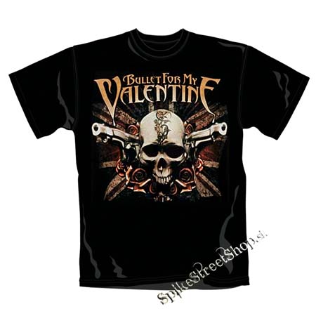 BULLET FOR MY VALENTINE - Skull - čierne pánske tričko