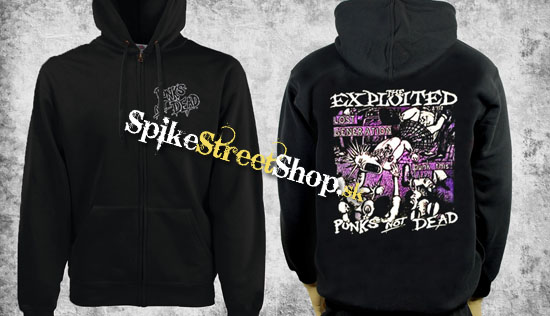 EXPLOITED - Lost Generation - čierna pánska mikina na zips