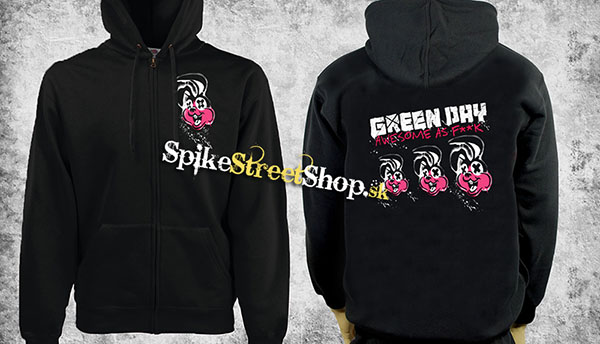 GREEN DAY - Rabbit - čierna pánska mikina na zips