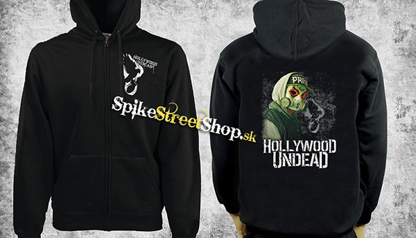 HOLLYWOOD UNDEAD - Mask - čierna pánska mikina na zips