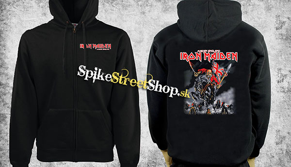 IRON MAIDEN - Maiden England - čierna pánska mikina na zips
