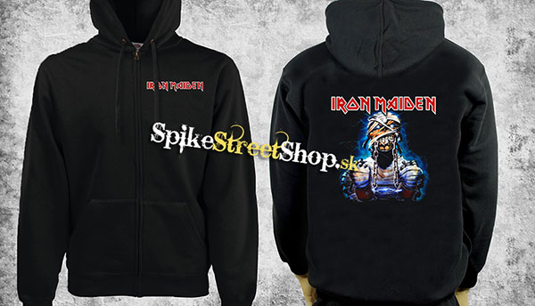 IRON MAIDEN - Mumia - čierna pánska mikina na zips