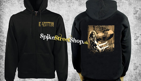 LED ZEPPELIN - Leader - čierna pánska mikina na zips