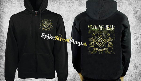 MACHINE HEAD - Logo 2013 - čierna pánska mikina na zips