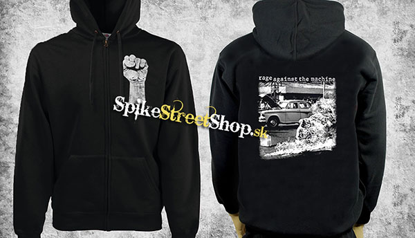 RAGE AGAINST THE MACHINE - čierna pánska mikina na zips