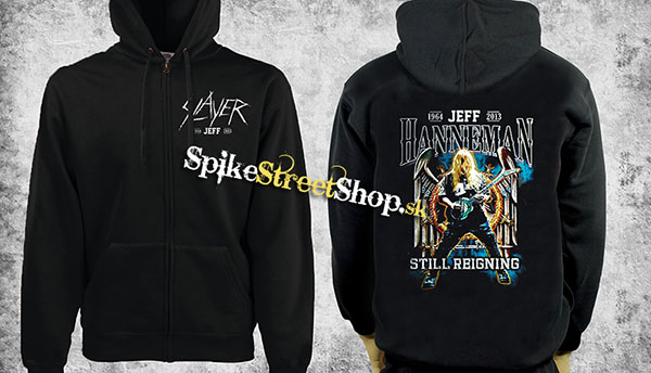 SLAYER - Jeff Hanneman - čierna pánska mikina na zips