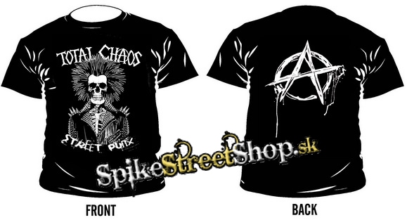 TOTAL CHAOS - Street Punx - čierne pánske tričko