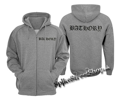 BATHORY - šedá pánska mikina na zips