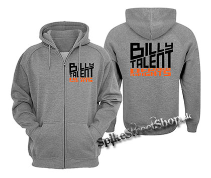 BILLY TALENT - Afraid Of Heights - šedá pánska mikina na zips