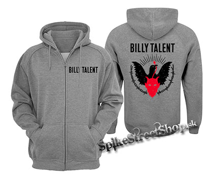 BILLY TALENT - Devil Dove - šedá pánska mikina na zips
