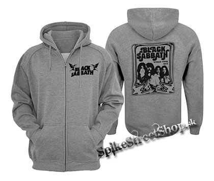 BLACK SABBATH - World Tour 78 - šedá pánska mikina na zips