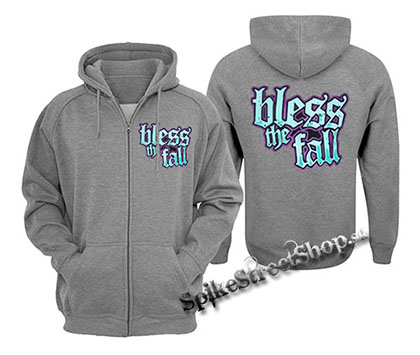 BLESSTHEFALL - Logo - šedá pánska mikina na zips