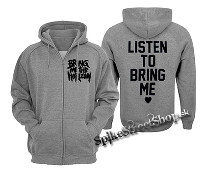 BRING ME THE HORIZON - Listen To Bring Me - šedá pánska mikina na zips
