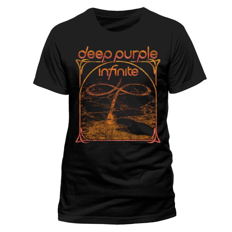 DEEP PURPLE - Multi Colour Logo - čierne pánske tričko