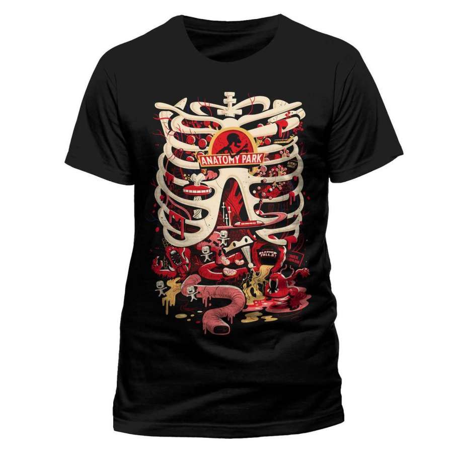 RICK AND MORTY - Anatomy - čierne pánske tričko