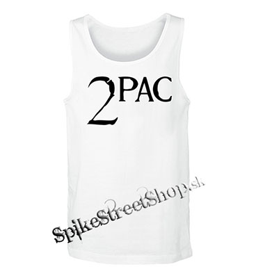 2 PAC - Logo - Mens Vest Tank Top - biele