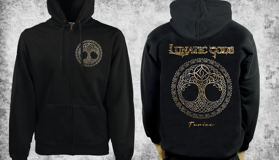 LUNATIC GODS - Turiec - čierna pánska mikina na zips